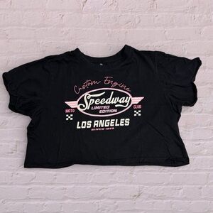 Speedway Black Crop Top